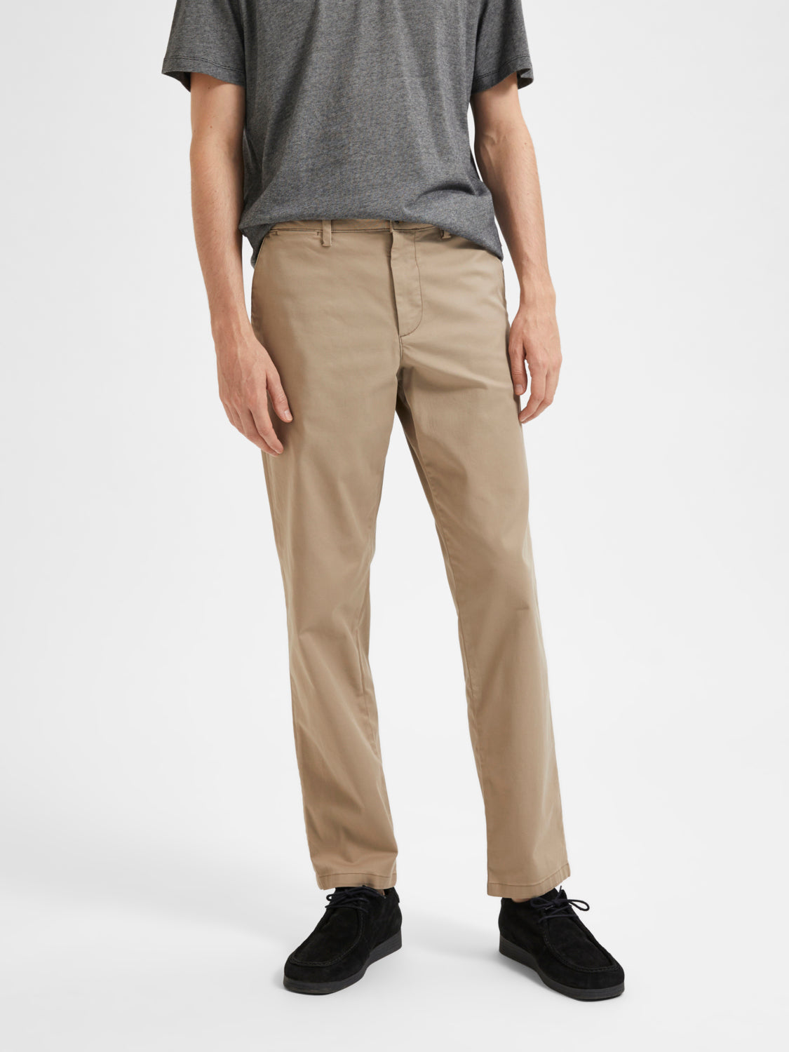 Straight New Miles Flex Chinos  - Beige/ Greige